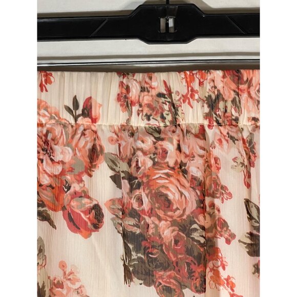 wrapper skirt floral layered sheer elastic waist polyester ruffle x small READ - Picture 8 of 10